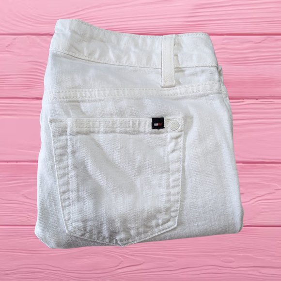 TOMMY HILFIGER Skinny Ankle Crop Jean - White - Size 2 / 28" - Picture 2 of 6